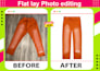 flat lay clothing editing apparel retouching in photoshop with fast delivery